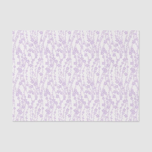 Floral Vines (Ivory - Lavender) Tissue Paper (Front)