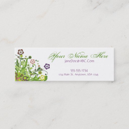 Customizable Floral Vines Business Card Template
