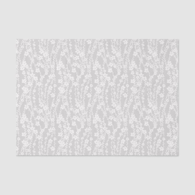Floral Vines (Warm Gray) Tissue Paper (Front)