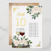 Floral Vineyard Wedding Table Seating Chart Cards