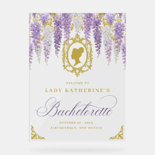 Floral Vintage Bachelorette Welcome Acrylic Sign