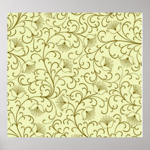 Floral Vintage: Beautiful Backdrop Illustration Poster