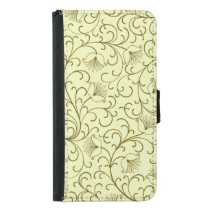 Floral Vintage: Beautiful Backdrop Illustration Samsung Galaxy S5 Wallet Case