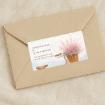 Floral Vintage Bicycle Engagement Party Address Label