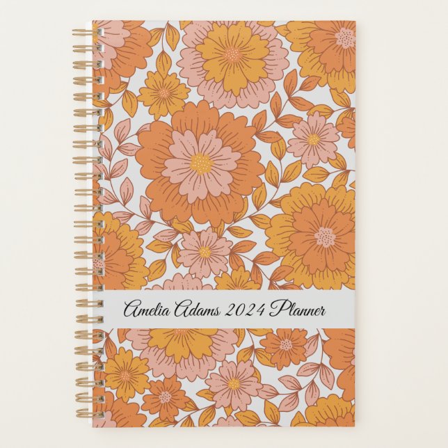 Floral Vintage Botanical Greenery Planner (Front)