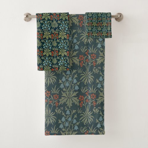 Floral Vintage Carnation Bluebell John Henry Dearl Bath Towel Set