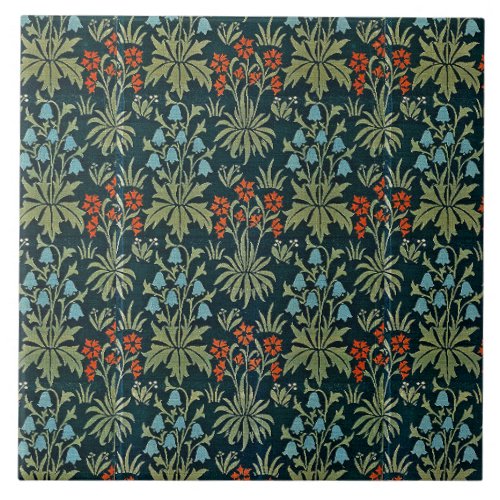 Floral Vintage Carnation Bluebell John Henry Dearl Ceramic Tile