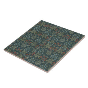 Floral Vintage Carnation Bluebell John Henry Dearl Ceramic Tile