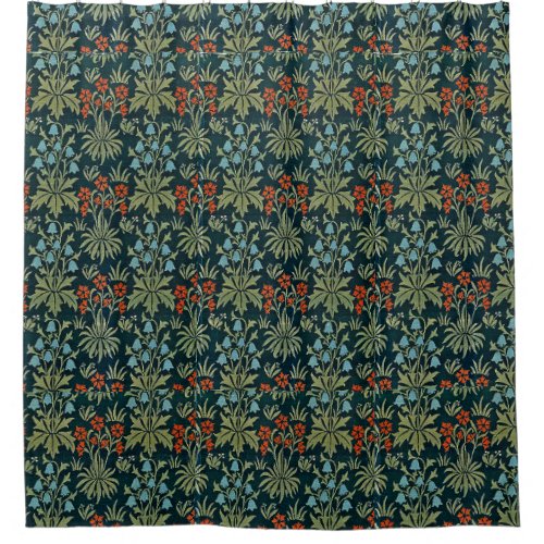 Floral Vintage Carnation Bluebell John Henry Dearl Shower Curtain