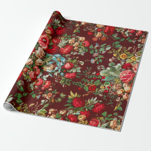 FLORAL VINTAGE CHINTZ WRAPPING PAPER