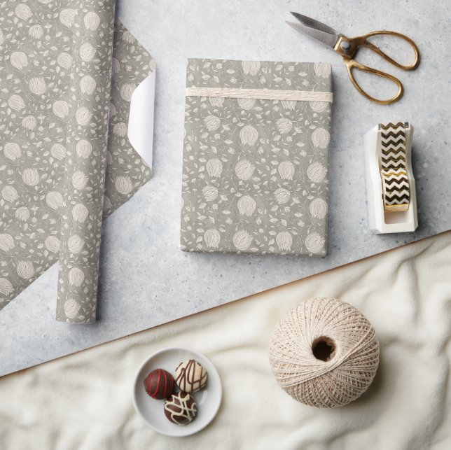 Floral Vintage Christmas wrapping  Wrapping Paper (Crafts)