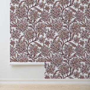 Floral vintage country flower cottage pattern chic wallpaper