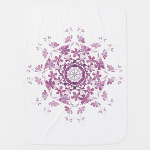 floral vintage element baby blanket