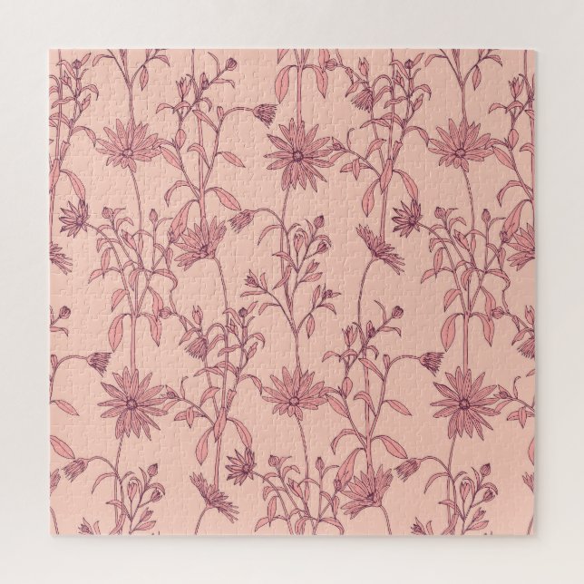 Floral vintage elements, seamless background. jigsaw puzzle (Vertical)