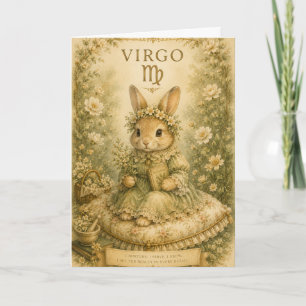 Floral vintage Essence zodiac- Virgo Card
