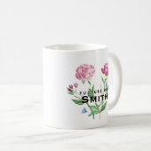 Floral Vintage Future Mrs Customizable Coffee Mug (Front Right)