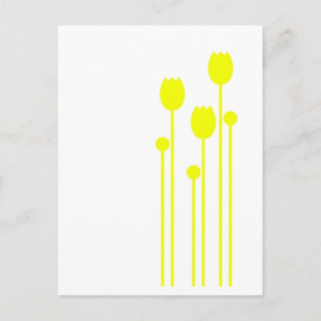 Floral Vintage gelb yellow Postcard (Front)