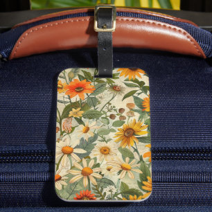 Floral Vintage Luggage Tag