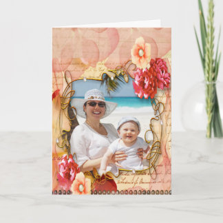 Floral Vintage Mother’s Day Photo Card