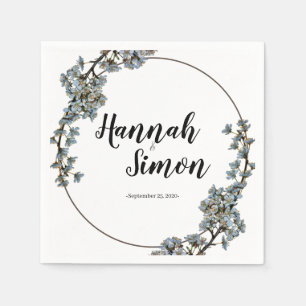 Floral Vintage Pale Lavender Wedding Napkins