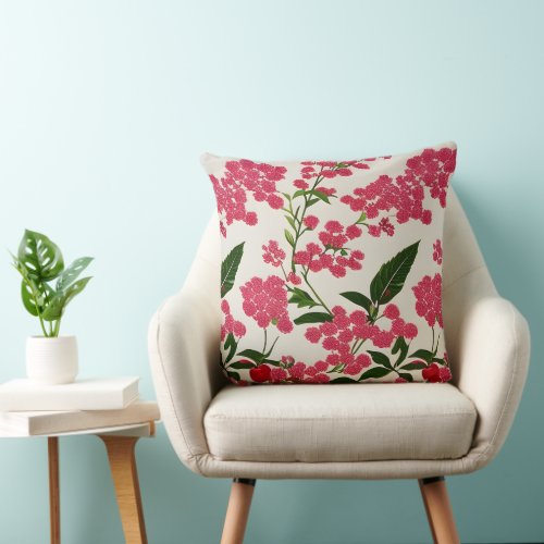 Floral vintage Pattern Throw Pillow