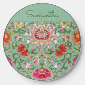 FLORAL VINTAGE PATTERN WIRELESS CHARGER  (Front)