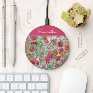 FLORAL VINTAGE PATTERN WIRELESS CHARGER