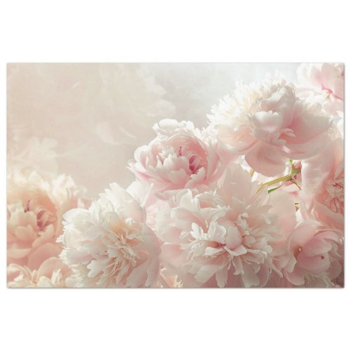 Floral Vintage Peonies in Bloom Decoupage Tissue Paper