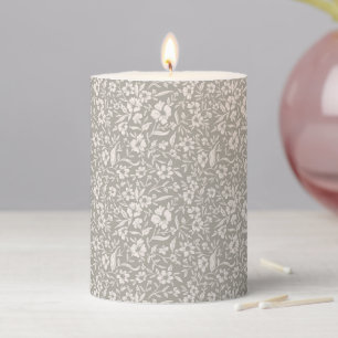 Floral Vintage Pillar Candle