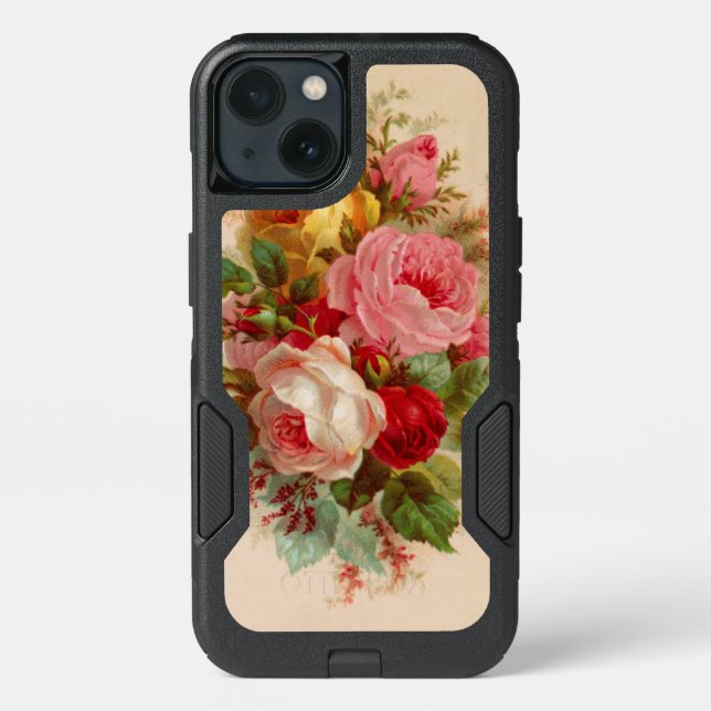 Floral Vintage Rose Bouquet Otterbox iPhone Case (Back)