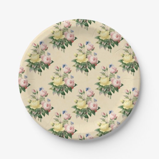 Vintage Floral Paper Plates 10