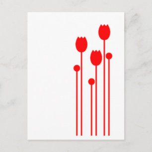 Floral Vintage rot red Postcard