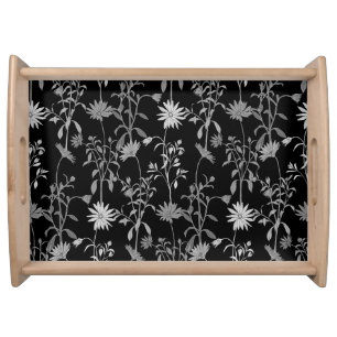 Floral vintage: seamless invitation background. serving tray