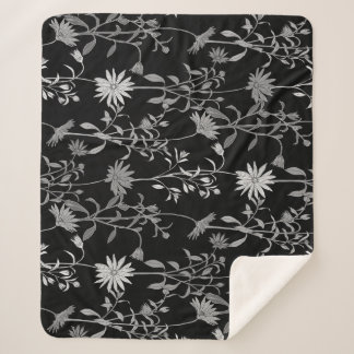 Floral vintage: seamless invitation background. sherpa blanket