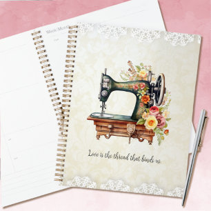 Floral Vintage Sewing Machine Planner