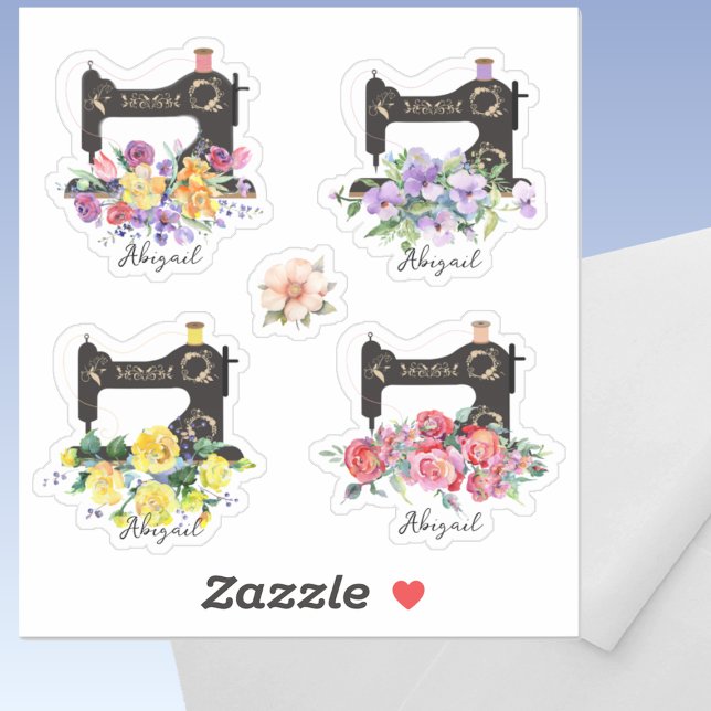 Floral Vintage Sewing Machines Sticker Set (Creator Uploaded)