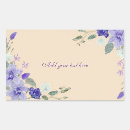 Floral vintage sticker with edit text