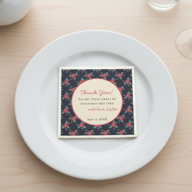Floral Vintage Thank You Napkins (Creator Uploaded)