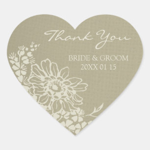 Floral Vintage Thank You Wedding Favor Tags