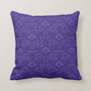 Floral vintage throw pillow