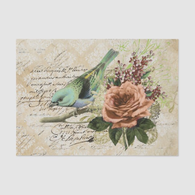 Floral Vintage Tissue Paper (Front)