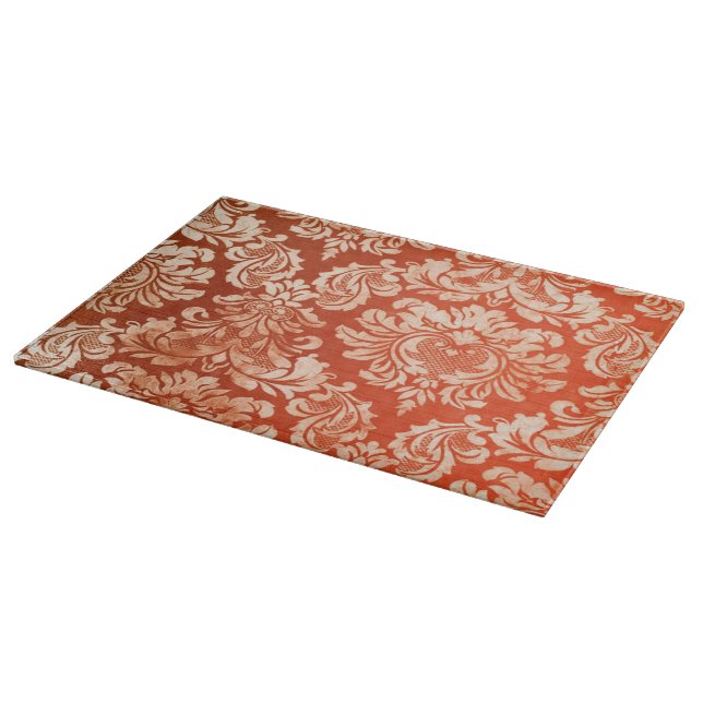 Floral vintage wallpaper background cutting board (Corner)