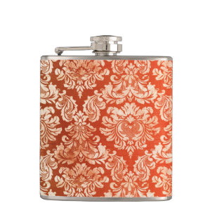 Floral vintage wallpaper background flask
