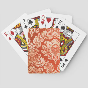 Floral vintage wallpaper background poker cards