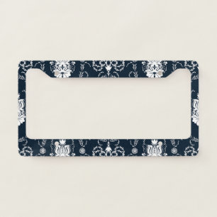 Floral Vintage Wallpaper Seamless Background License Plate Frame