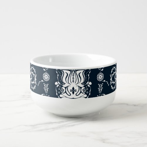 Floral Vintage Wallpaper Seamless Background Soup Mug