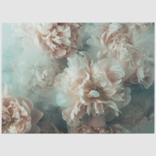 Floral Vintage Watercolor Effect Peonies Decoupage Tissue Paper