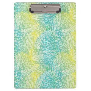 Floral Vintage Yellow And Blue Gradient Clipboard