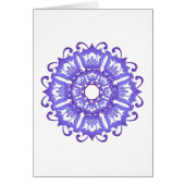 Floral violet mandala. Greeting. (Front)