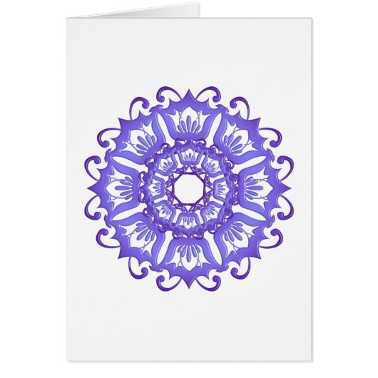 Floral violet mandala. Greeting. Cards (Front)